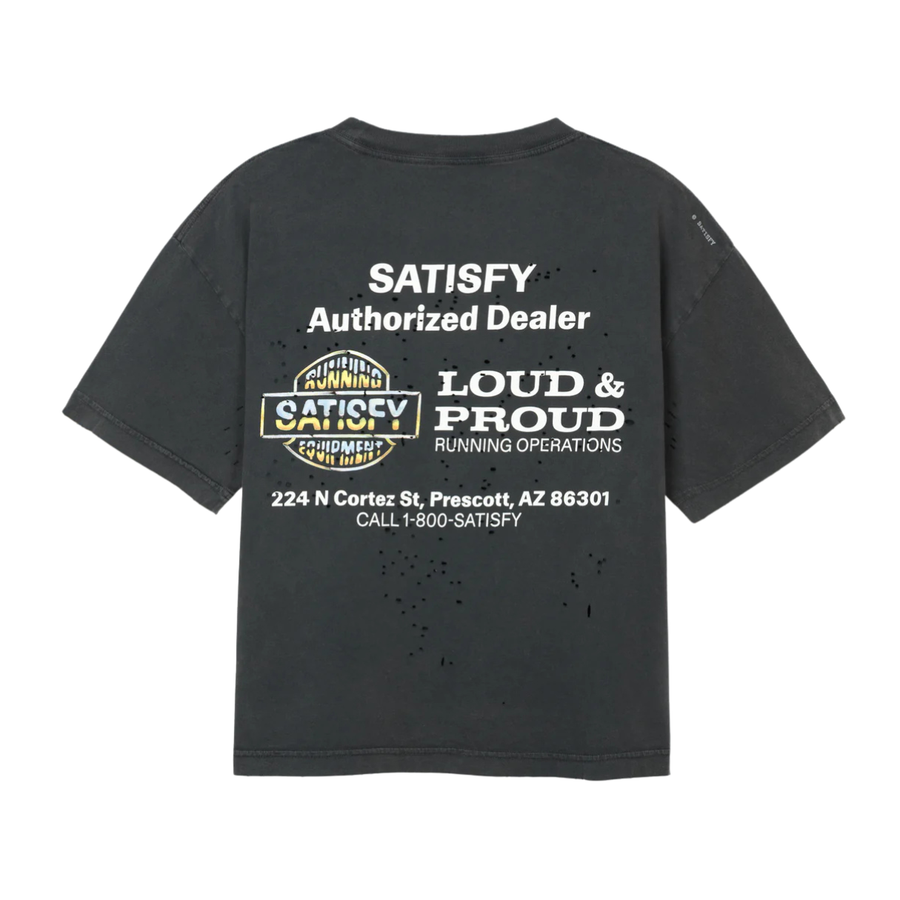 Satisfy Running MothTech™ T-Shirt Women's - Aged Black Logo