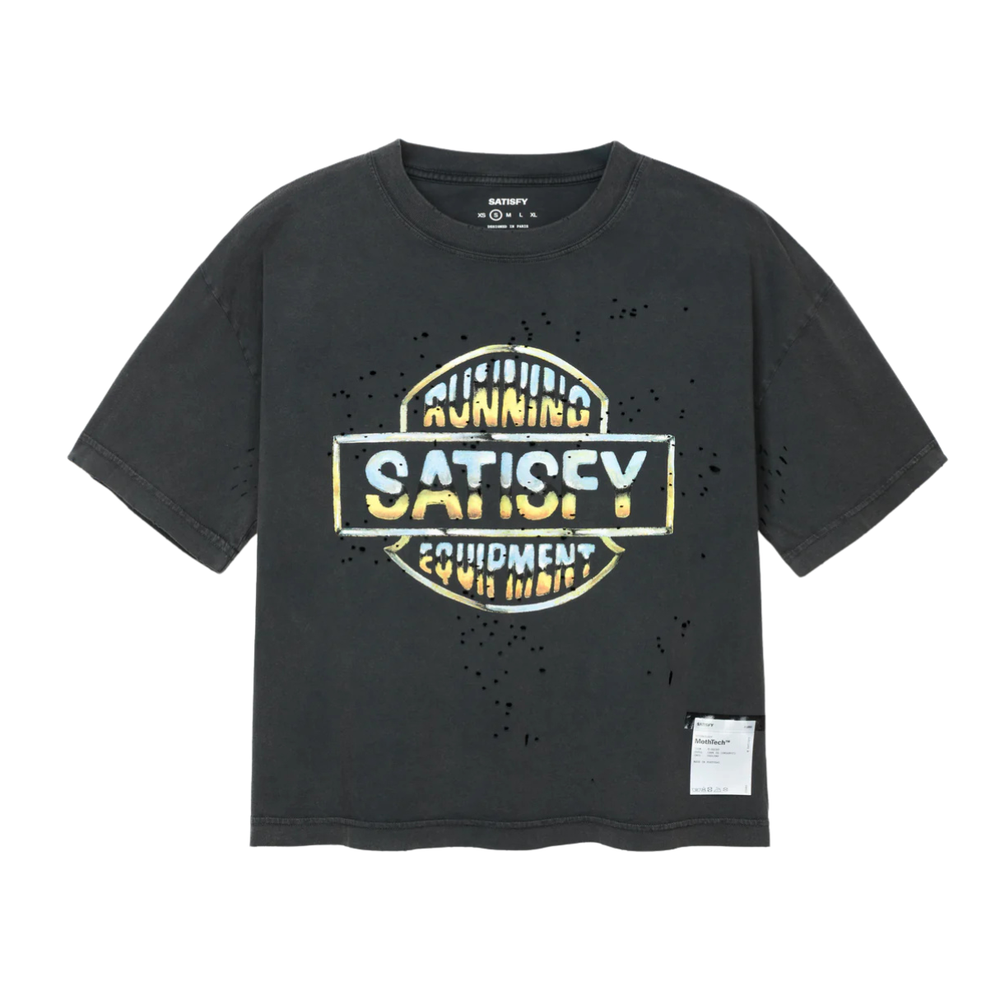 Satisfy Running MothTech™ T-Shirt Women's - Aged Black Logo