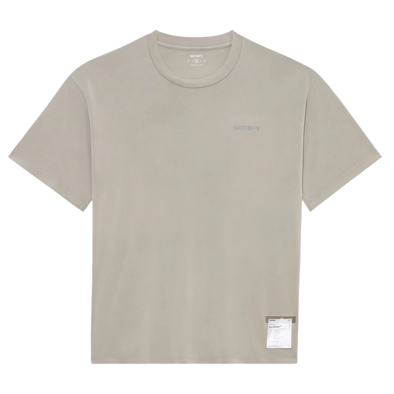 SatisfyRunning_AuraliteTShirt_Smalllogo_MineralDune_Front