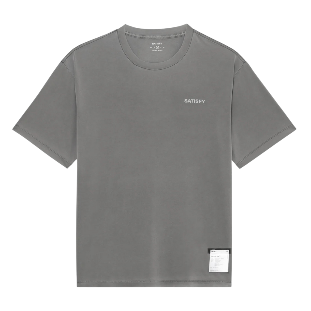 SatisfyRunning_AuraliteTShirt_Smalllogo_MineralGraphite_Front