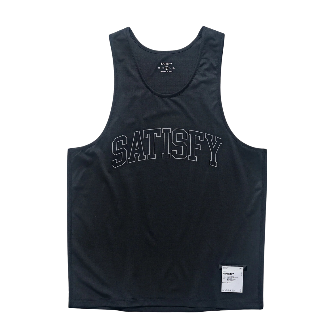SatisfyRunning_AuraliteTech_Singlet_Black_Front