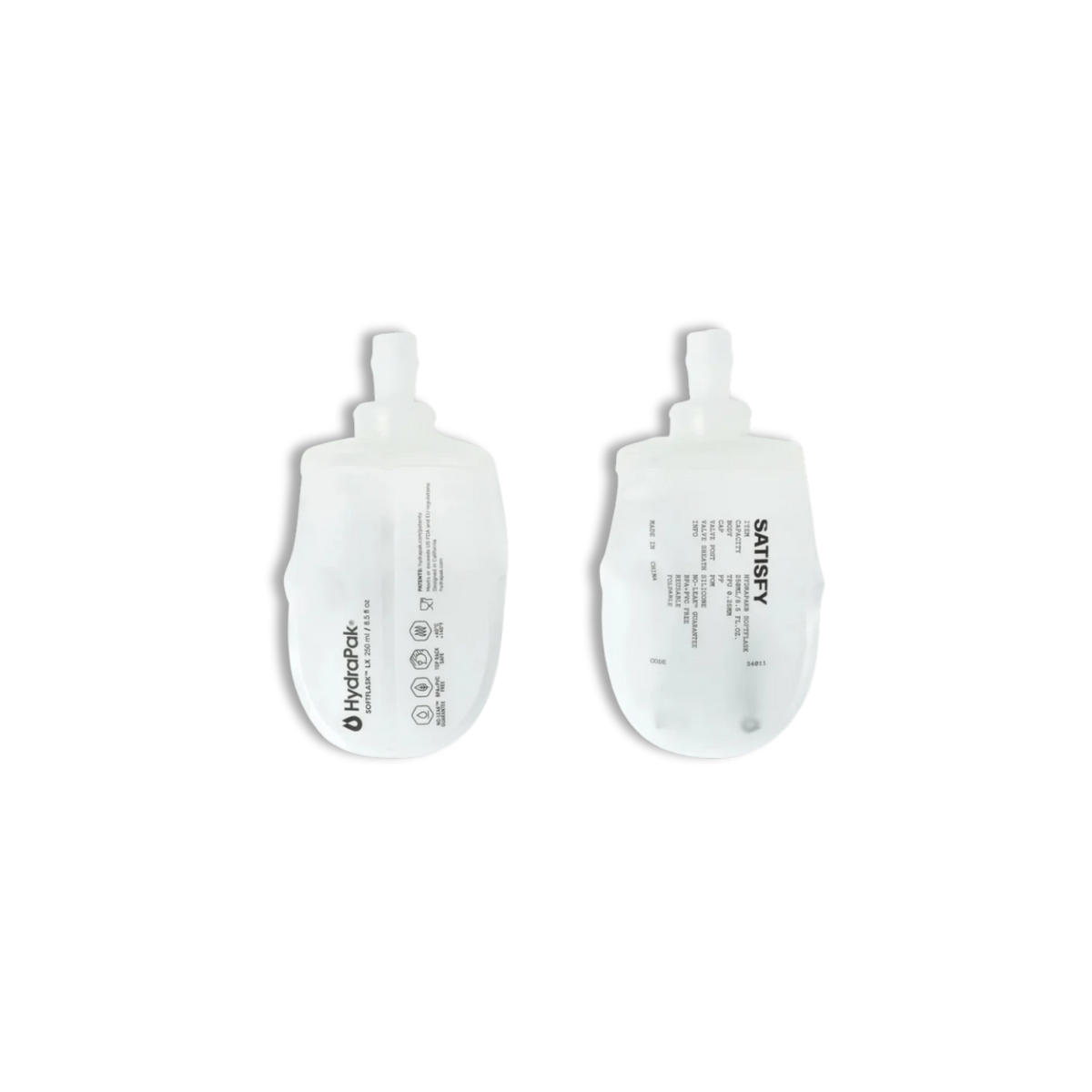 Satisfy Running 2 Flasks Pack 250ml - Transparent