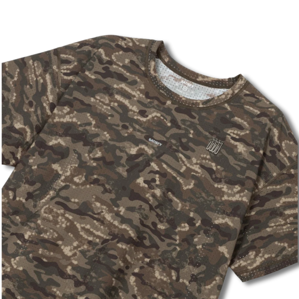 Satisfy Running Space-O T-Shirt - Overland Trek Cam SA