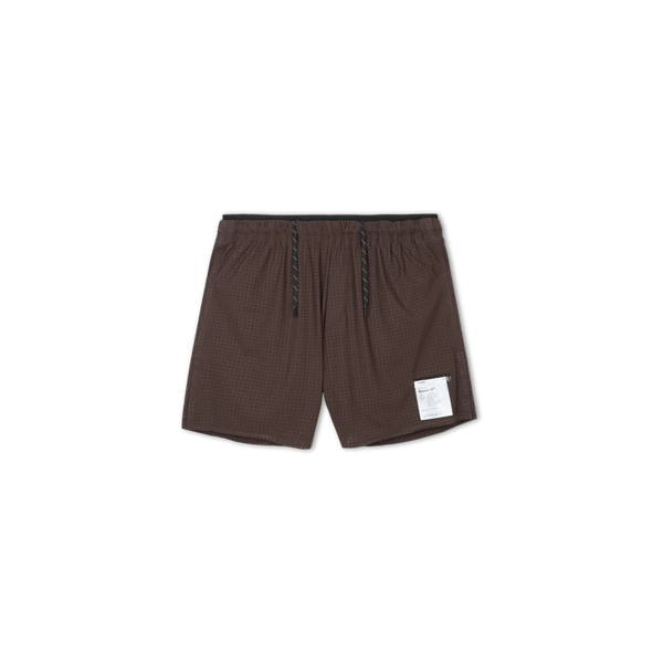 Satisfy Running Space 0 5 Shorts - Deep Mahogany