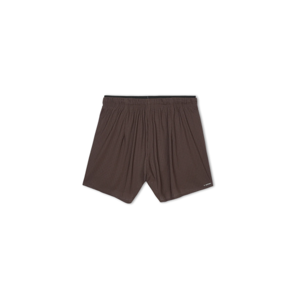 Satisfy Running Space 0 5 Shorts - Deep Mahogany