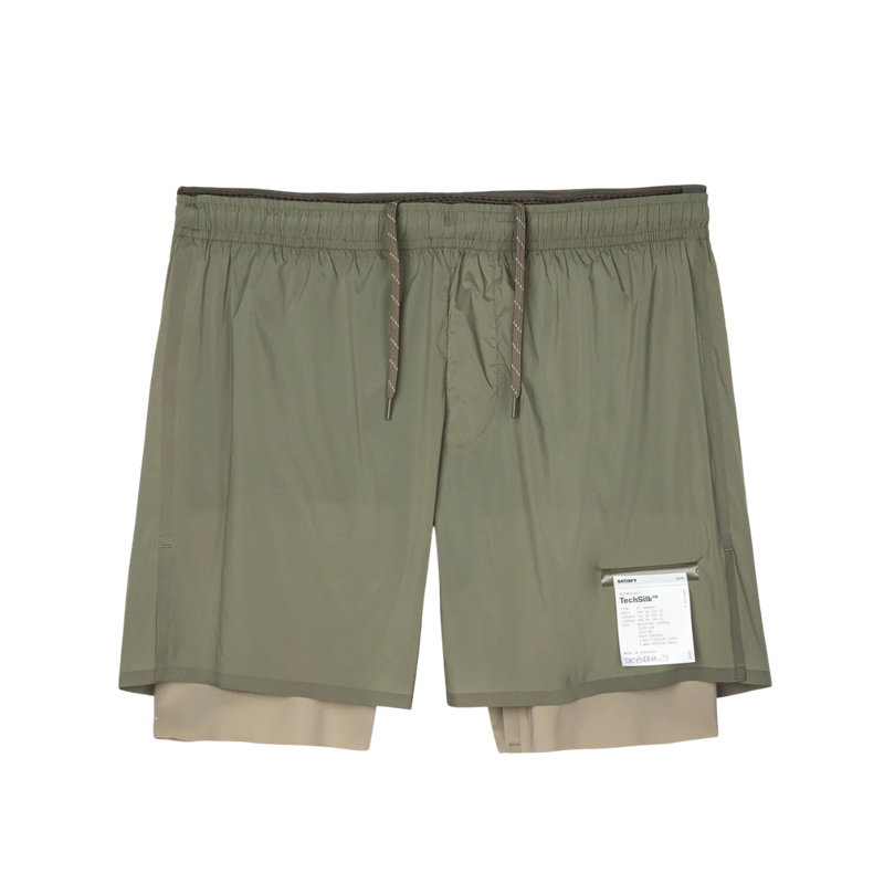 SatisfyRunning_TechSilk8"_Shorts_Vetiver_Front