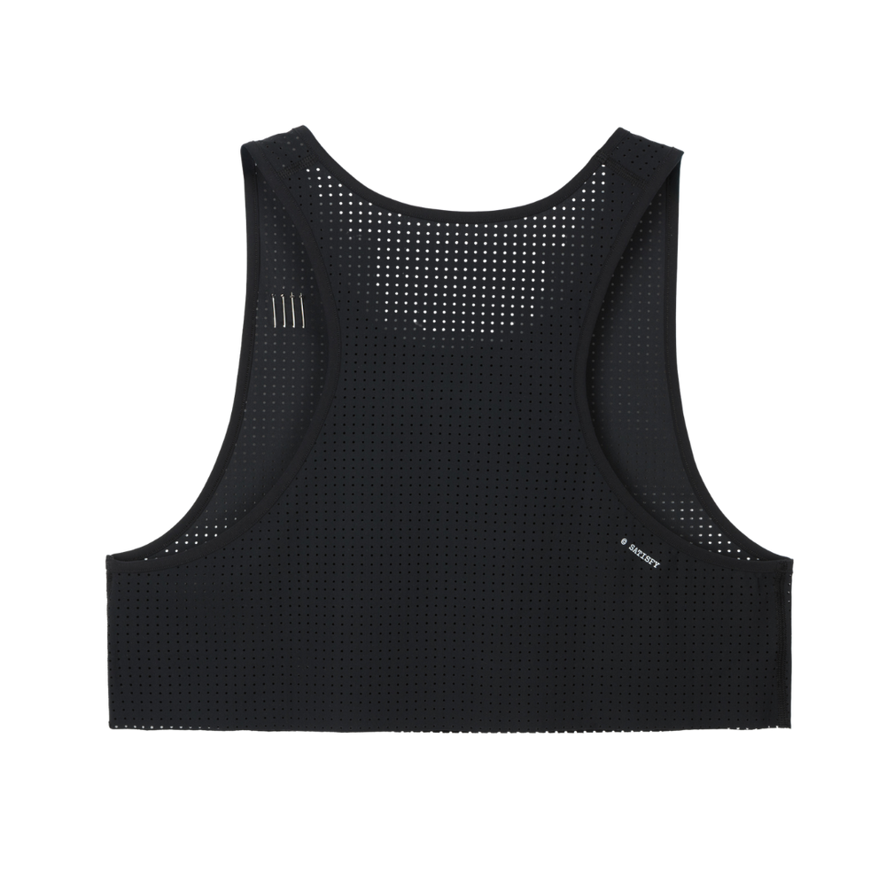 Satisfy Running Women's Space-0 Cropped Singlet - Black SAB