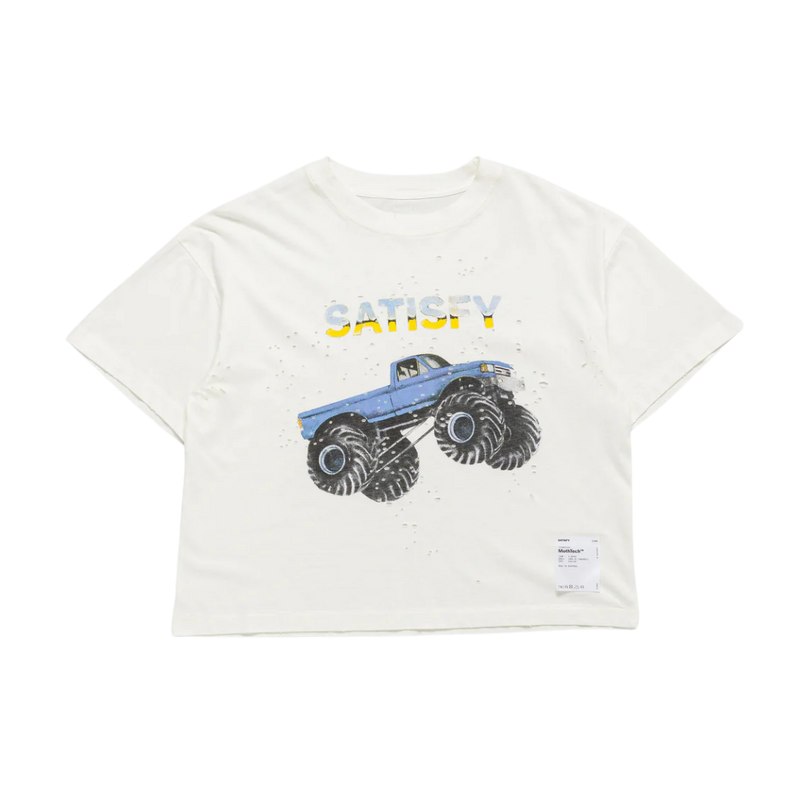 Satisfy Running Women's MothTech Muscle Tee - Off-White Monster Truck EST1