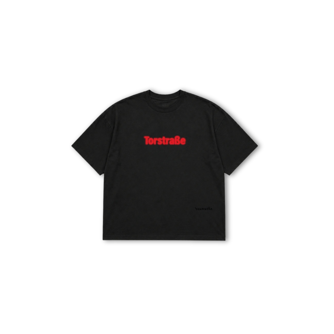 OPTIMISTIC RUNNER Torstraße Baumwolle T-shirt - BLACK