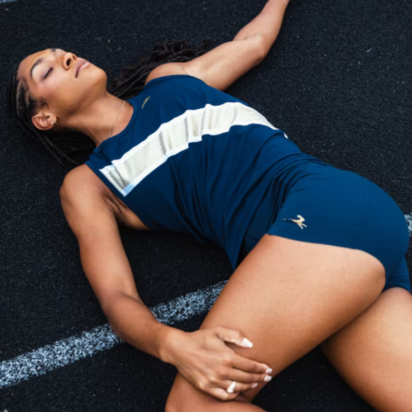 Tracksmith Women's Strata Singlet Black/Gold