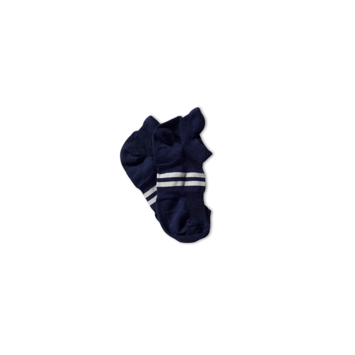 TRACKSMITH Merino No Show Socks Navy/Ivory