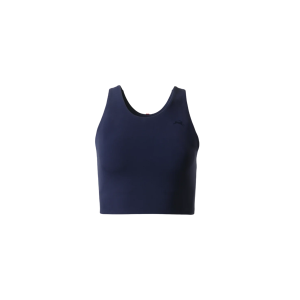 TRACKSMITH WOMEN'S TURNOVER CROP TOP EVERGREEN - NAVY