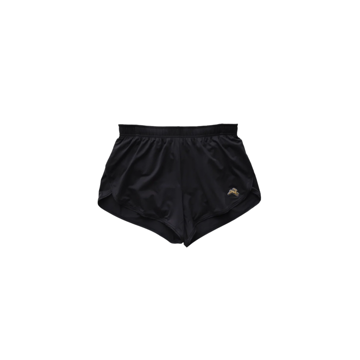 TRACKSMITH WOMEN'S TWILIGHT SPLIT SHORTS EVERGREEN - BLACK