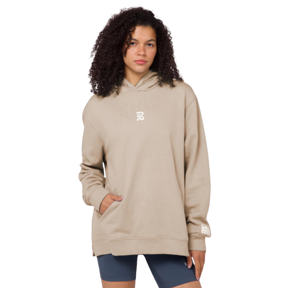 BanditRunning_The Cotton Fleece_Abstract Thinker Hoodie_Unisex_Stone_Front1