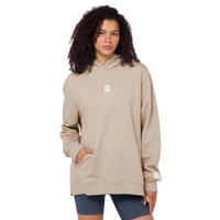 BanditRunning_The Cotton Fleece_Abstract Thinker Hoodie_Unisex_Stone_Front1