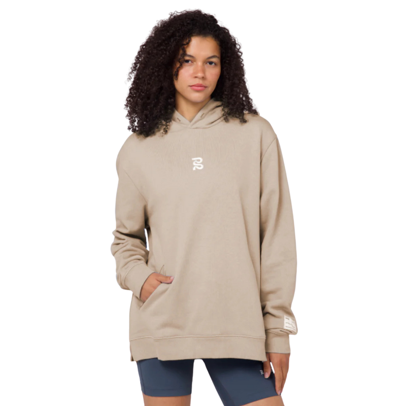 BanditRunning_The Cotton Fleece_Abstract Thinker Hoodie_Unisex_Stone_Front1