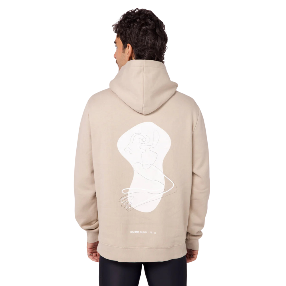 BanditRunning_The Cotton Fleece_Abstract Thinker Hoodie_Unisex_Stone_Back2