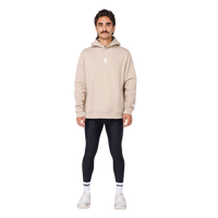 BanditRunning_The Cotton Fleece_Abstract Thinker Hoodie_Unisex_Stone_Front2