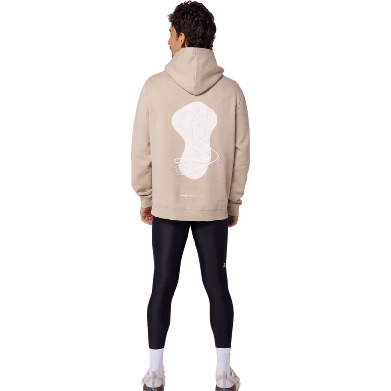 BanditRunning_The Cotton Fleece_Abstract Thinker Hoodie_Unisex_Stone_Back1
