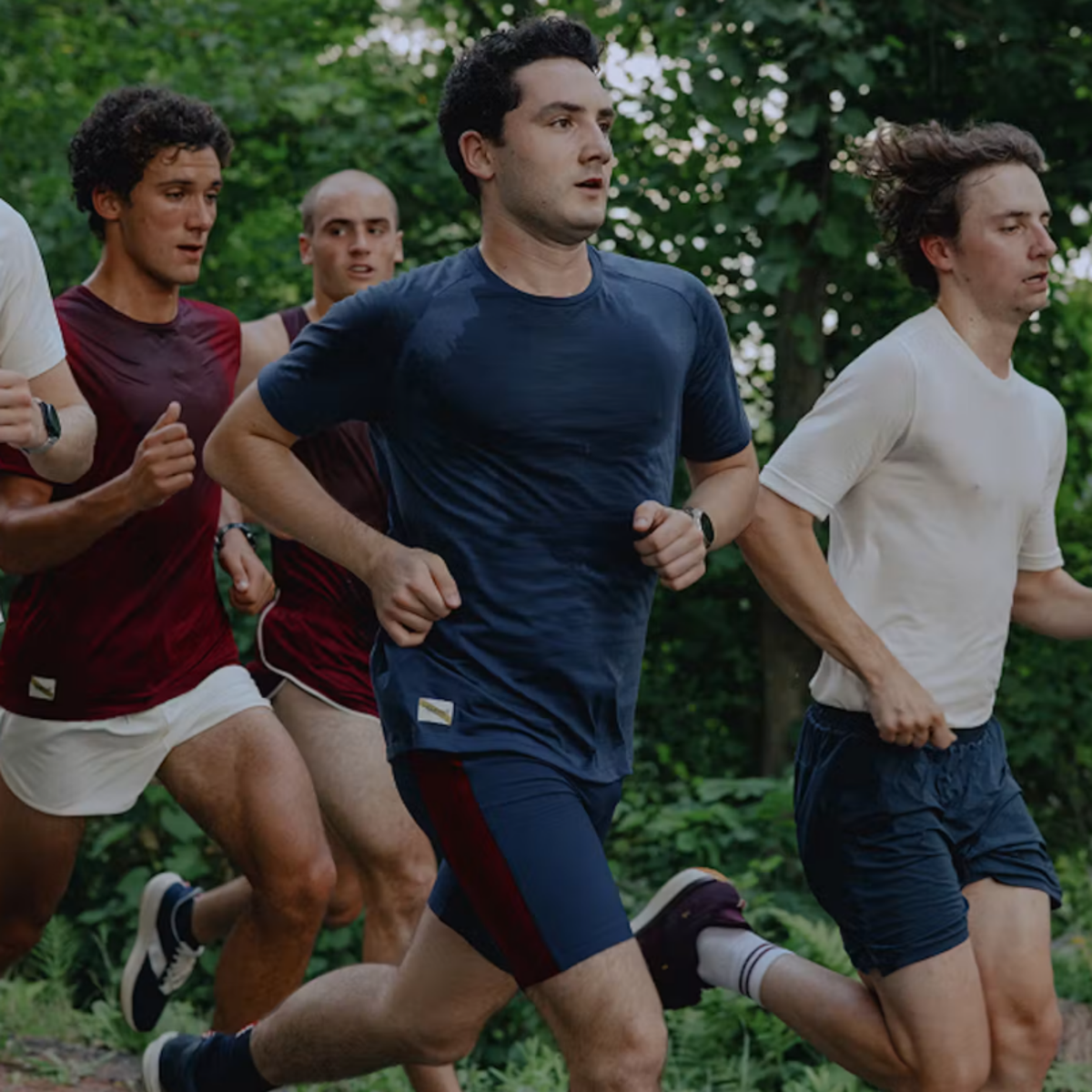 Tracksmith Twilight Half Tights Lined - NAVY/CABERNET
