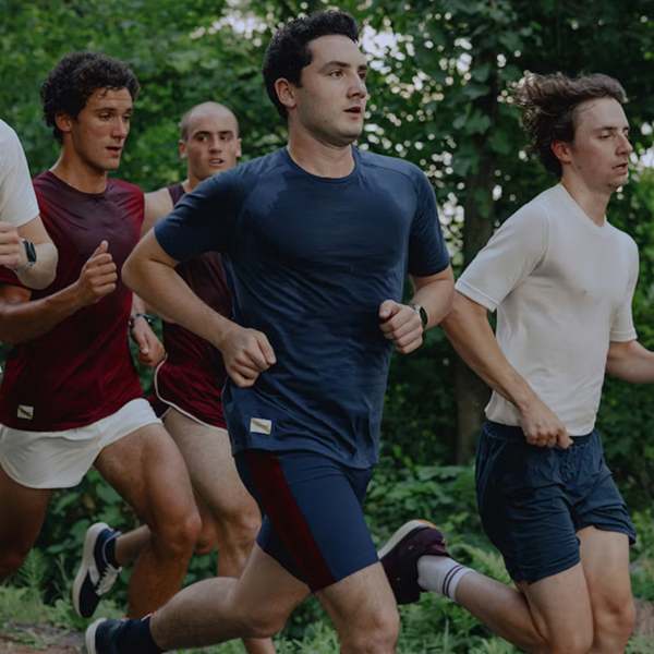 Tracksmith Twilight Half Tights Lined - NAVY/CABERNET