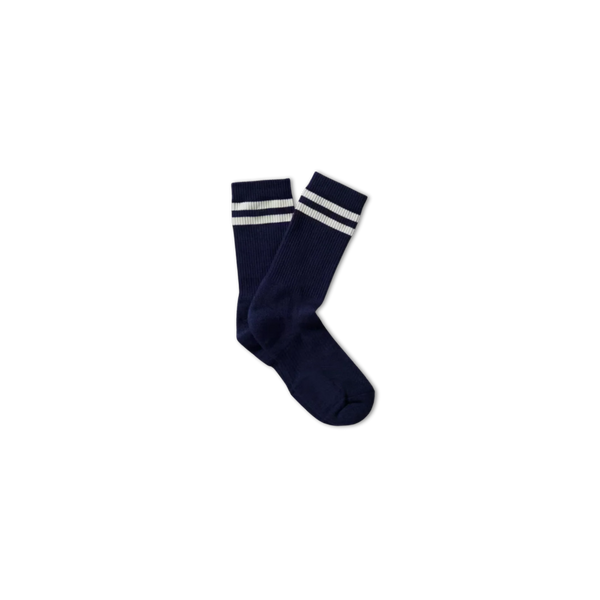 Tracksmith Merino Tube Socks Navy/Ivory