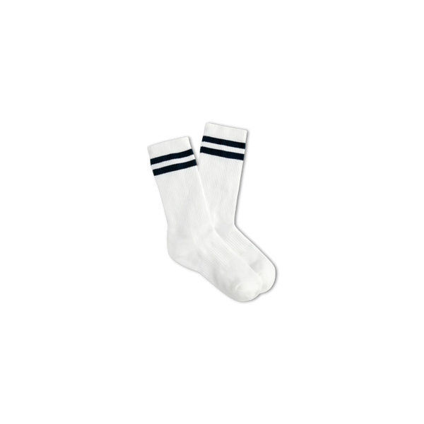 Tracksmith Merino Tube Socks White/Navy