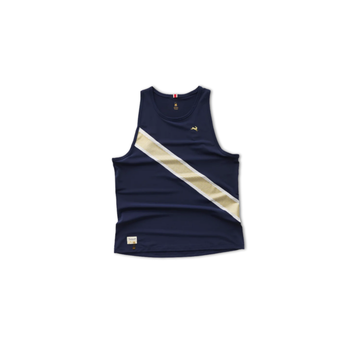 Tracksmith Strata Singlet Navy/Ivory/Gold