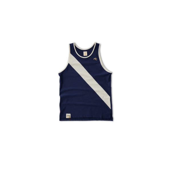 Tracksmith Van Cortlandt Singlet Navy/Ivory