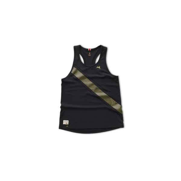 Tracksmith Women's Strata Singlet Black/Gold