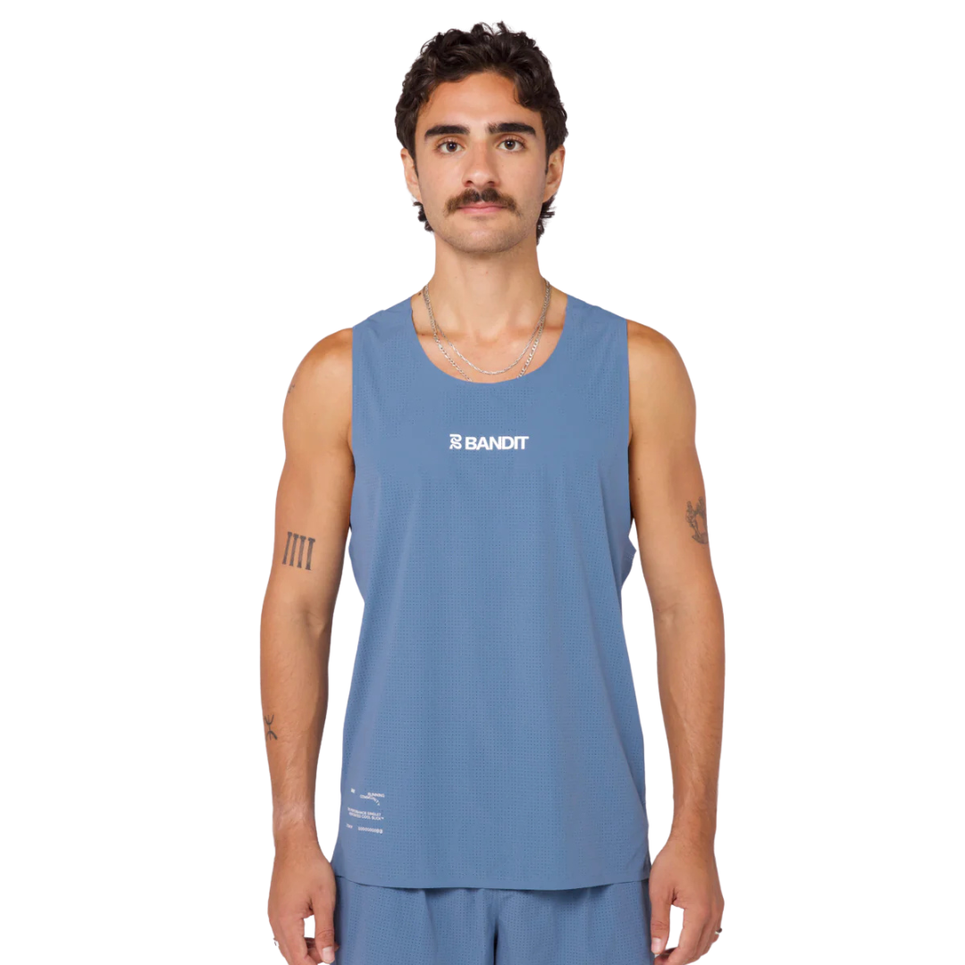 BanditRunning_Vento_Performance Singlet_Steel Blue_Front1