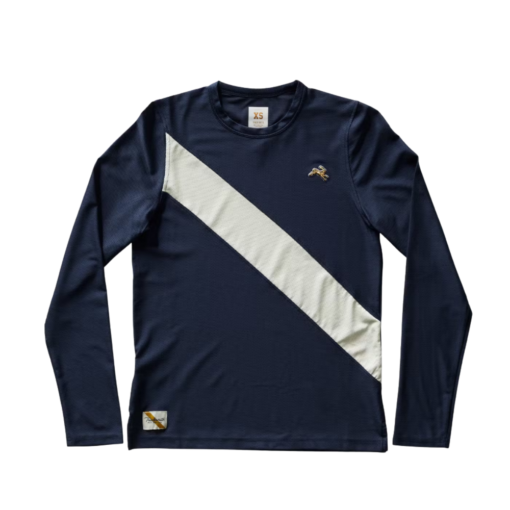 TRACKSMITH WOMEN'S VAN CORTLANDT LONG SLEEVE TEE - NAVY / IVORY