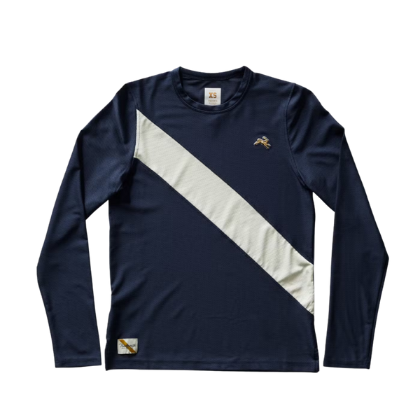 TRACKSMITH WOMEN'S VAN CORTLANDT LONG SLEEVE TEE - NAVY / IVORY