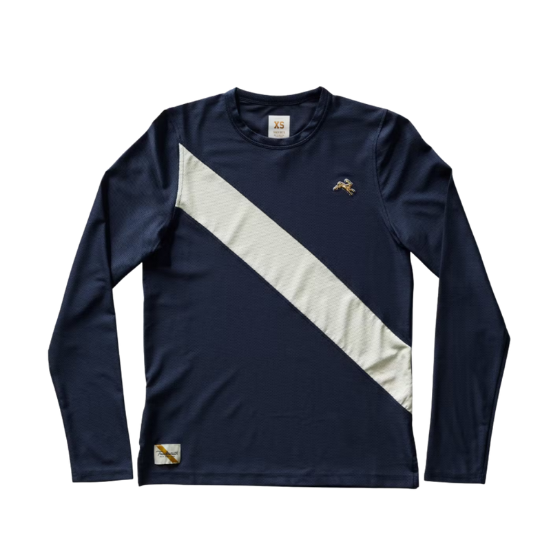 TRACKSMITH WOMEN'S VAN CORTLANDT LONG SLEEVE TEE - NAVY / IVORY