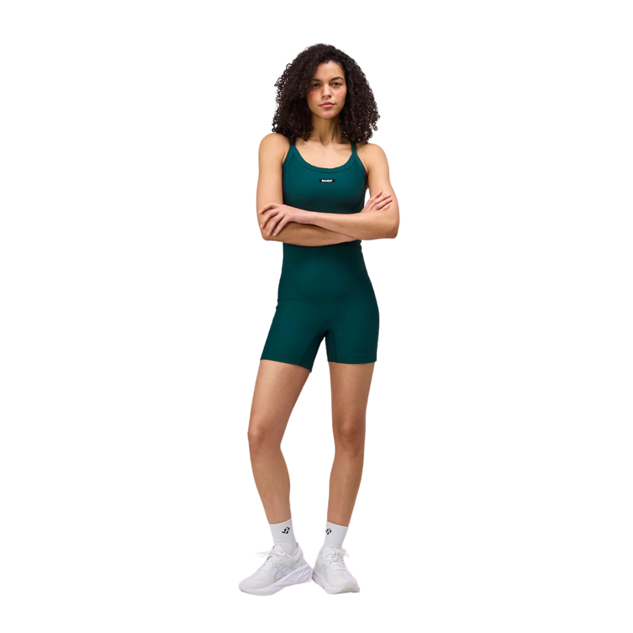 BanditRunning_WomensCadenceScoopNeckOnePiece_Pine_Front1