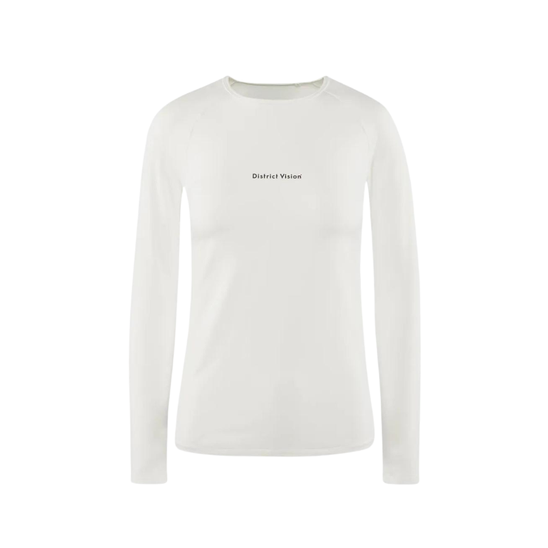 District Vision Women's Lightweight Long Sleeve Fitted Tee - Lunar White