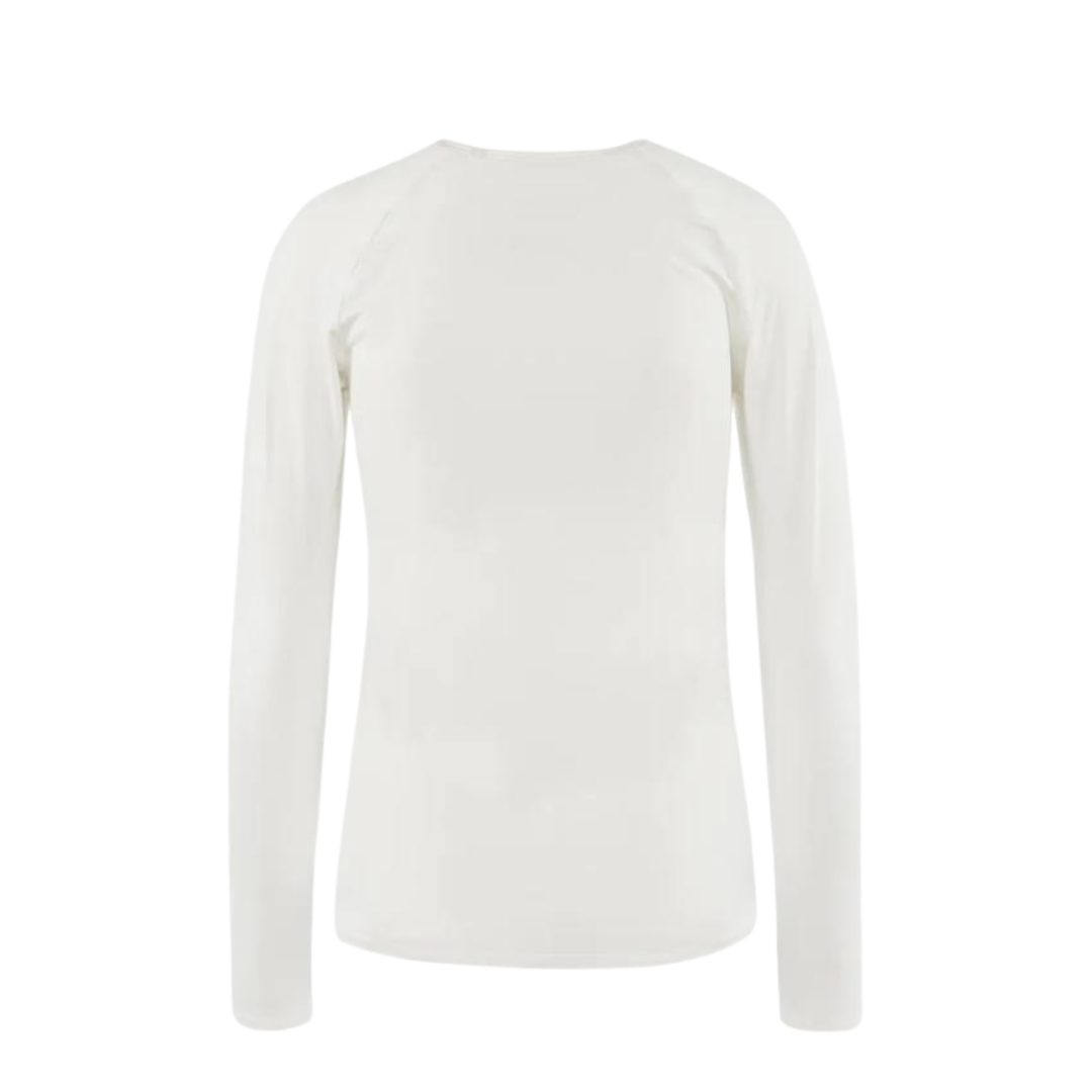 District Vision Women's Lightweight Long Sleeve Fitted Tee - Lunar White