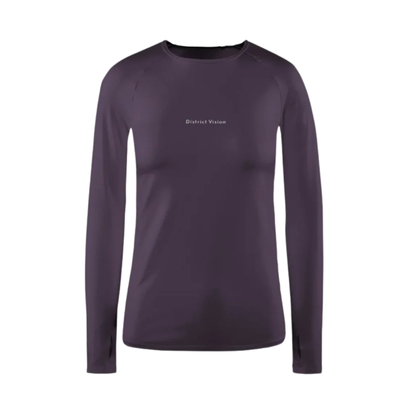 District Vision Women's Lightweight Long Sleeve Fitted Tee - Plum
