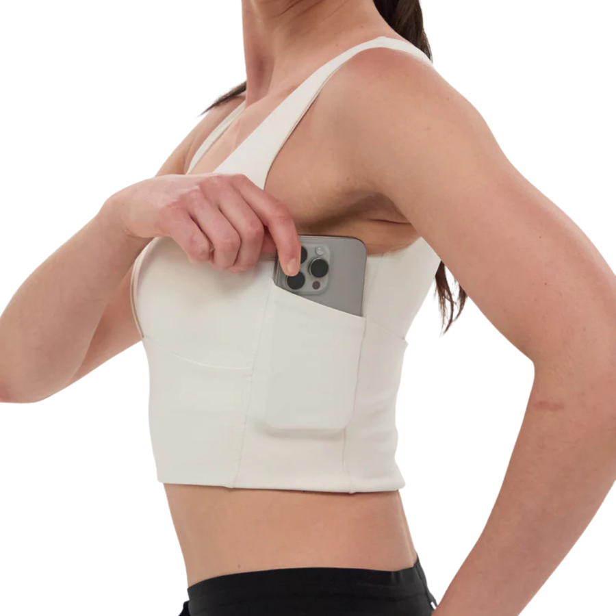 Bandit Running Stamina™ Vela Race Crop - Chalk