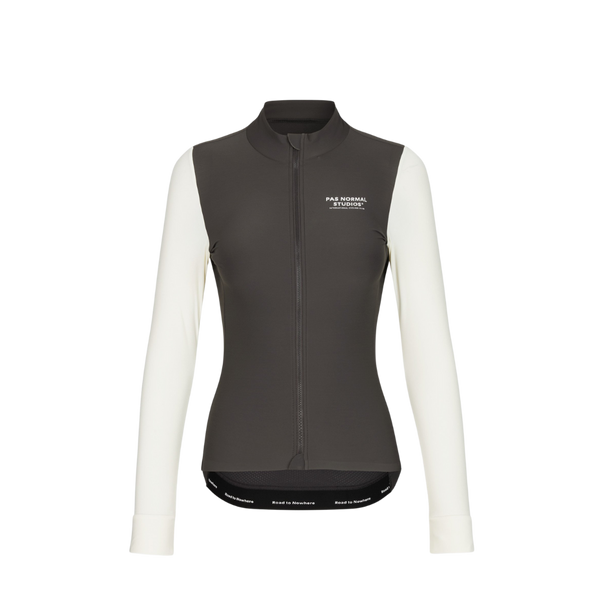 Pas Normal Studios Women's Mechanism Long Sleeve Jersey - Off White Charcoal