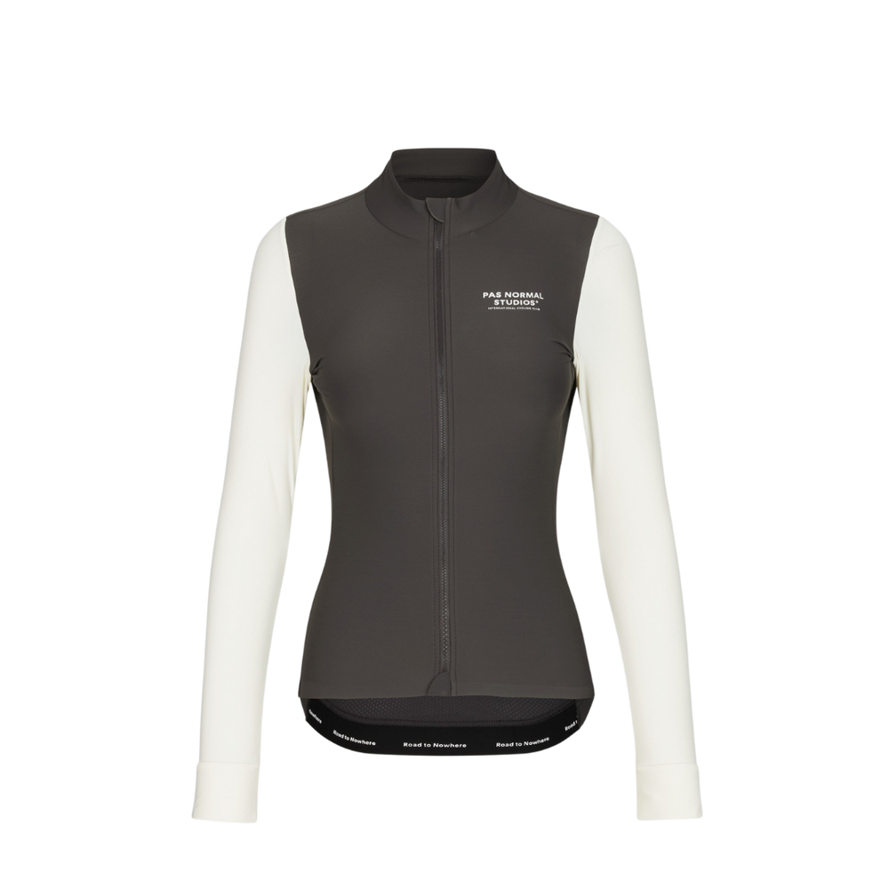 Pas Normal Studios Women's Mechanism Long Sleeve Jersey - Off White Charcoal