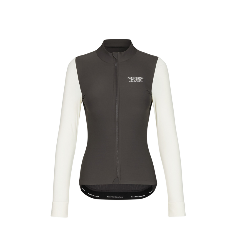 Pas Normal Studios Women's Mechanism Long Sleeve Jersey - Off White Charcoal