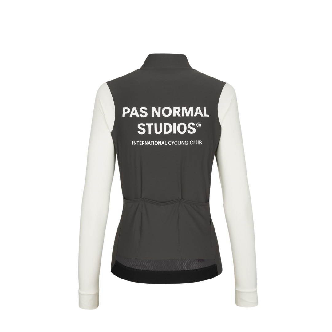 Pas Normal Studios Women's Mechanism Long Sleeve Jersey - Off White Charcoal