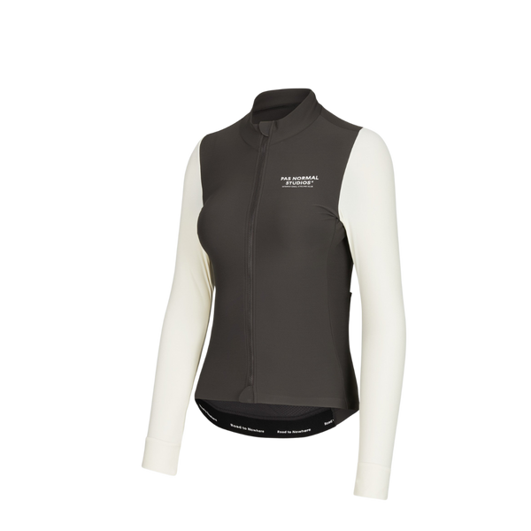 Pas Normal Studios Women's Mechanism Long Sleeve Jersey - Off White Charcoal