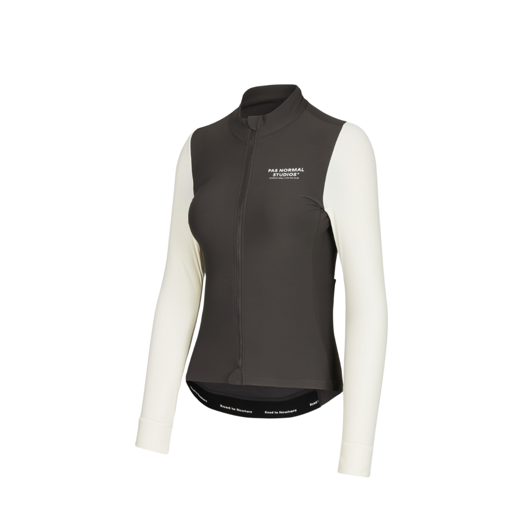 Pas Normal Studios Women's Mechanism Long Sleeve Jersey - Off White Charcoal