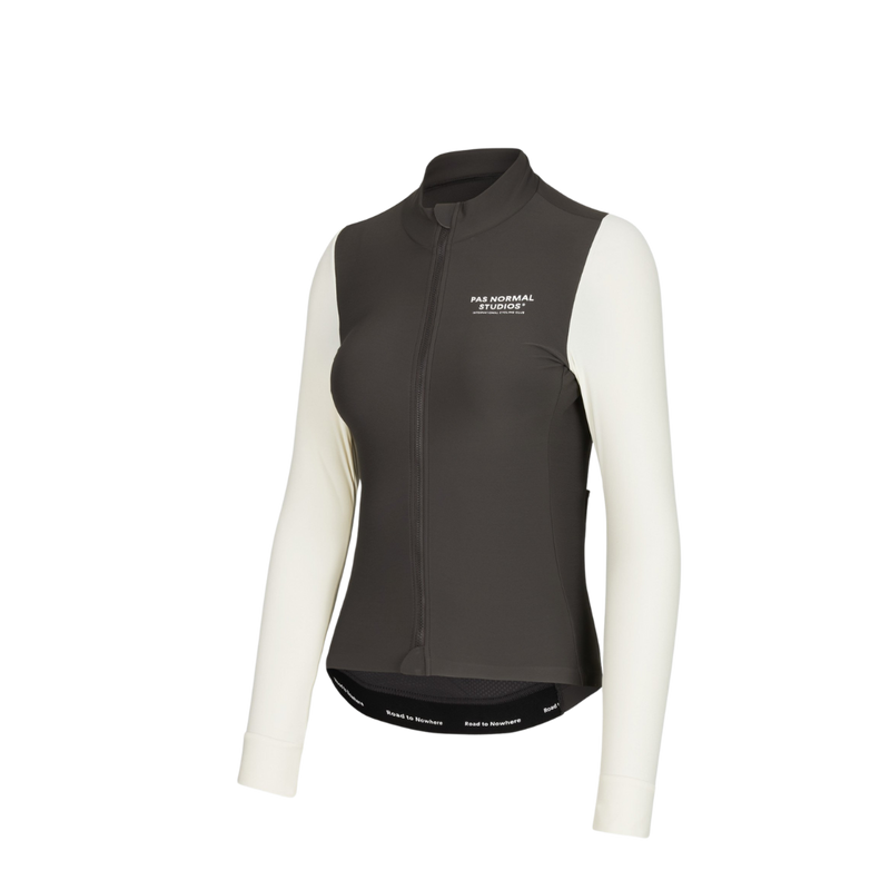 Pas Normal Studios Women's Mechanism Long Sleeve Jersey - Off White Charcoal