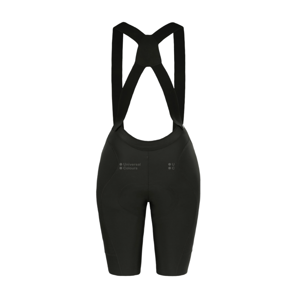 UniversalColours_MonoWomens_BibShort_Black_Back